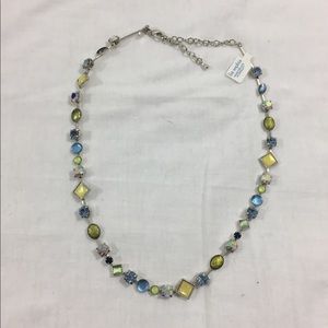 NWT Lia Sophia Blue Green Yellow Pastel Necklace
